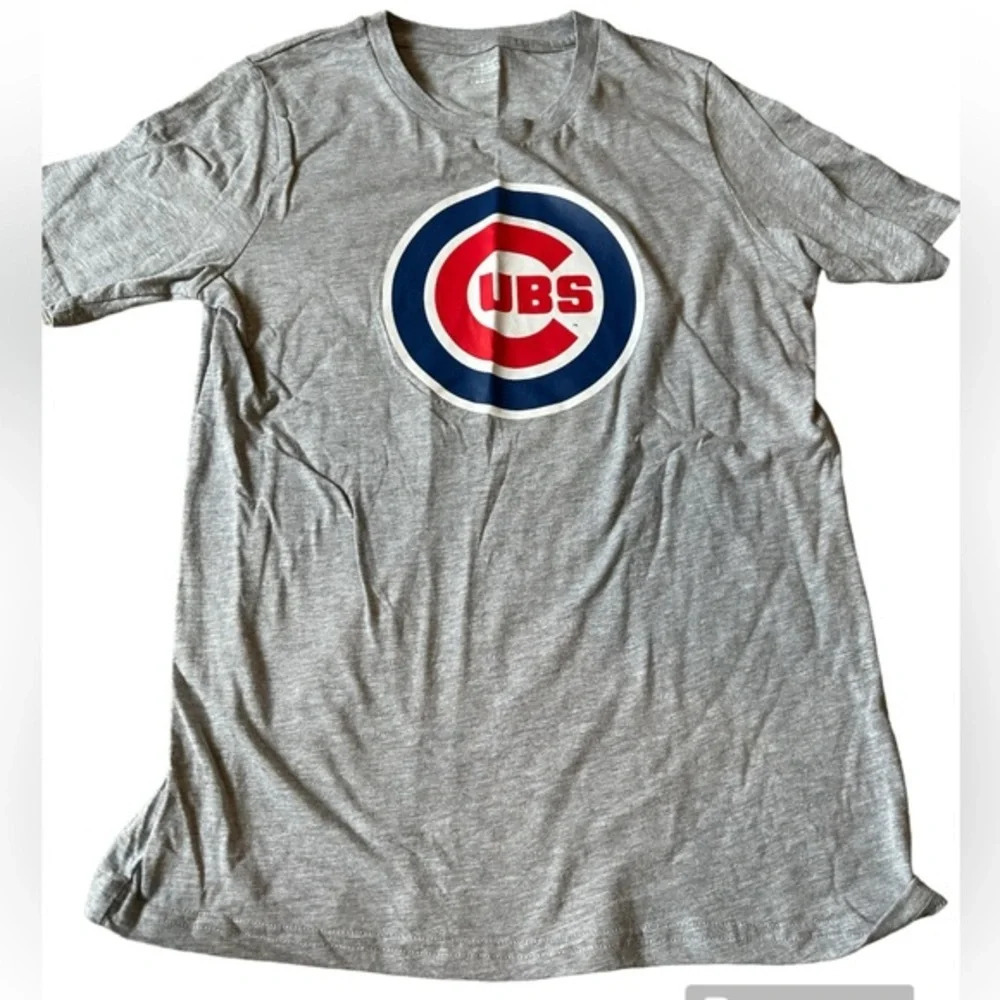 Chicago Cubs Boys Large 14/16 Gray Graphic T-shirt NWOT